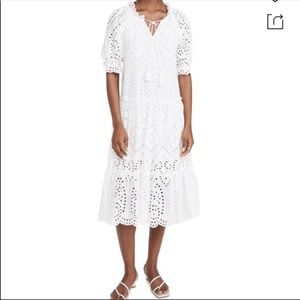 OPT o.p.t. Medium white eyelet dress tassels removable slip